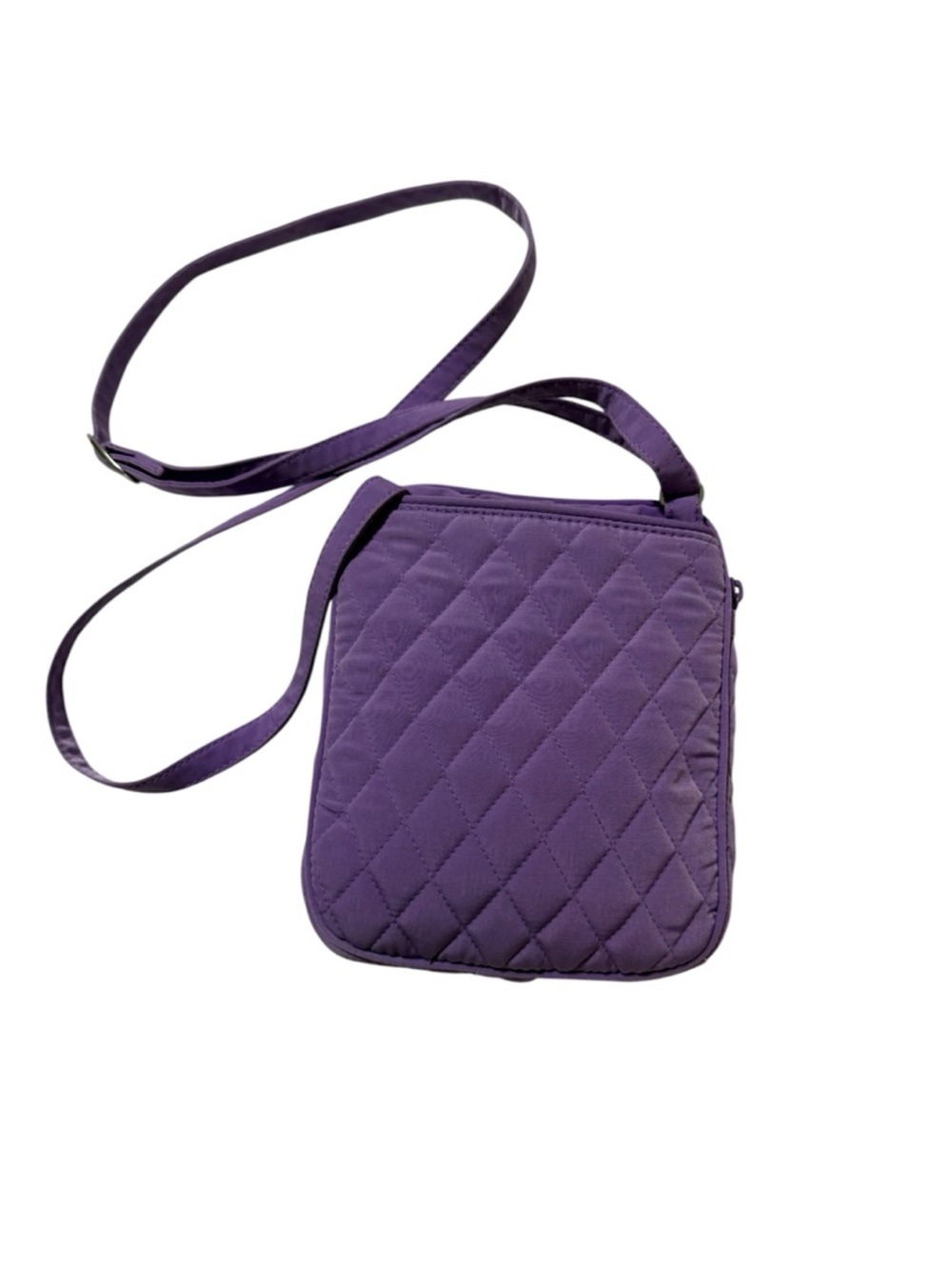Vera Bradley Purple Quilted Mini Crossbody Bag Floral Lining - Picture 4 of 8